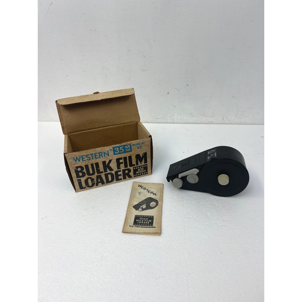 Western 35mm Bulk Film Loader Model 45 Pfefer Products Vintage with Box Manual